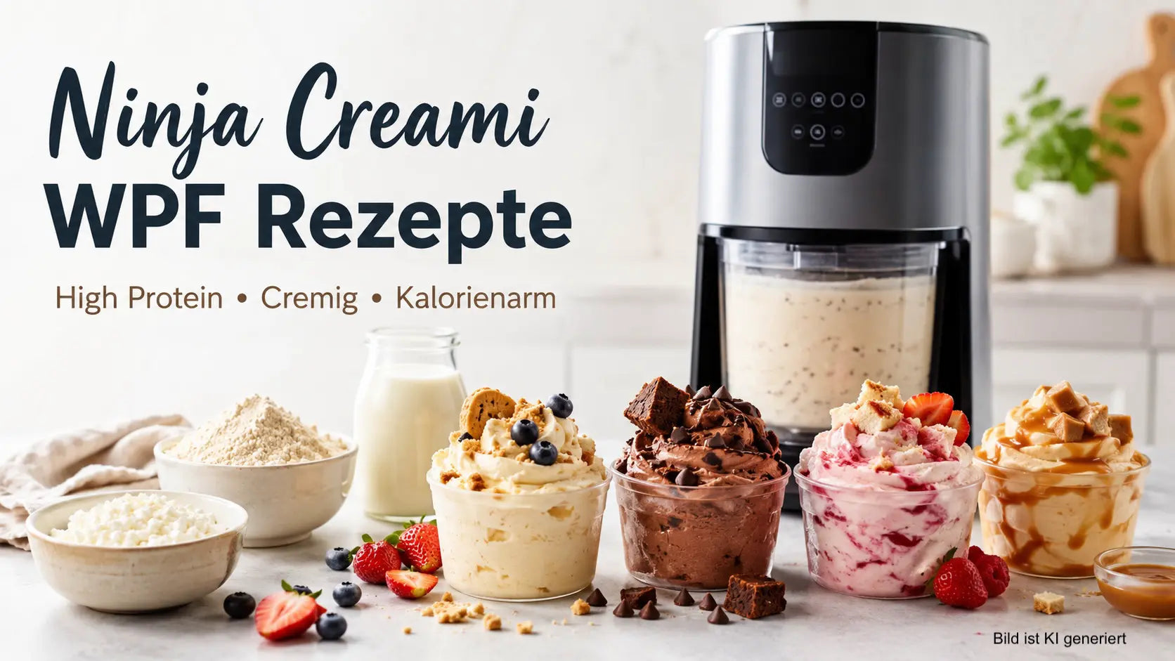 Ninja Creami WPF Rezepte: 8 kalorienarme High Protein Eis-Ideen