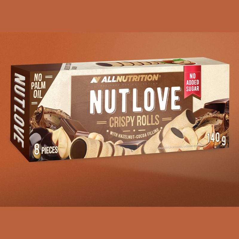 All Nutrition Nutlove Crispy Rolls Hazelnut Chocolate
