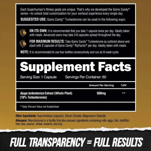Alpha Lion Alpha GAINS CANDY™ Turkesterone 60 caps (MHD-Ausverkauf)