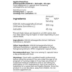 Applied Nutrition Ashwagandha KSM-66 + Astragin 60 caps – Bild 2