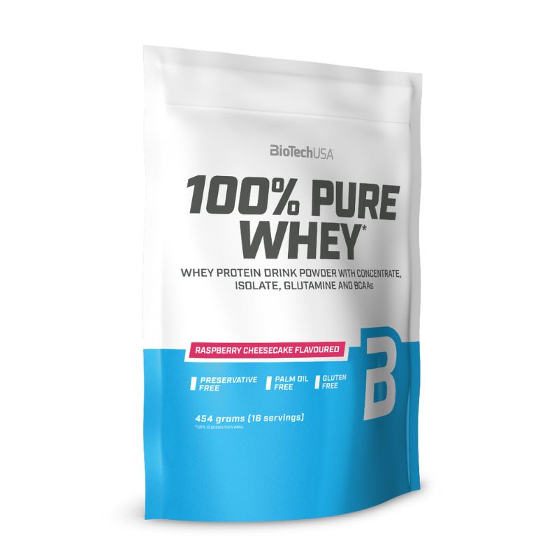BioTechUSA 100% Pure Whey 454g Raspberry