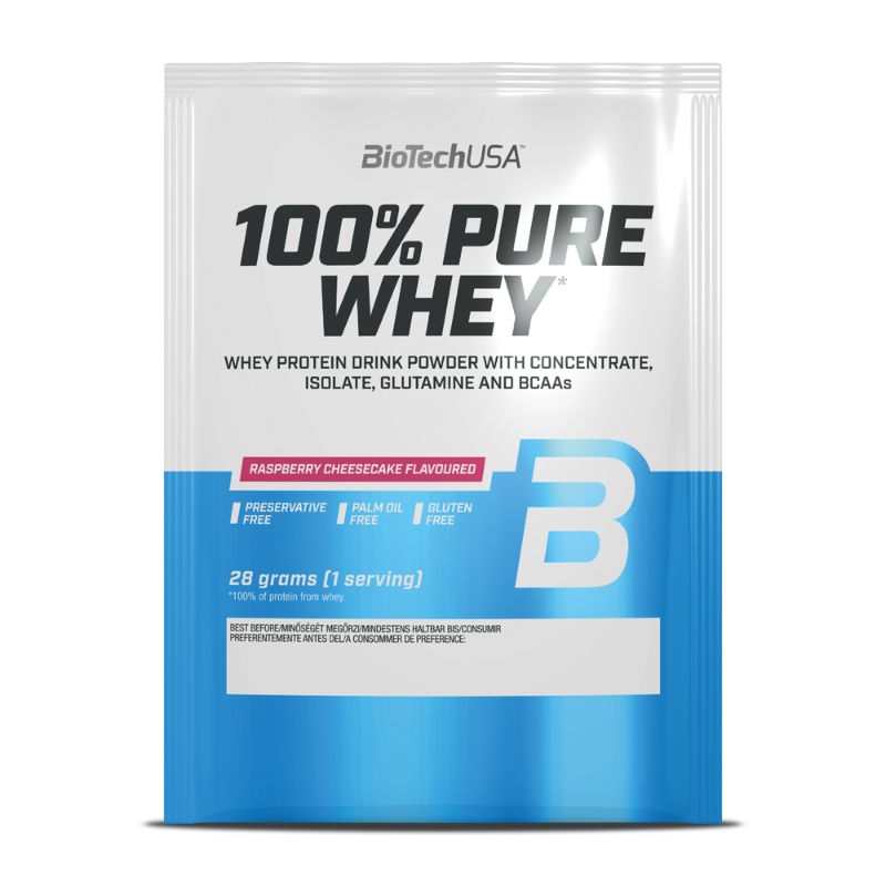 BioTechUSA 100% Pure Whey Probe, 28g Beutel Raspberry