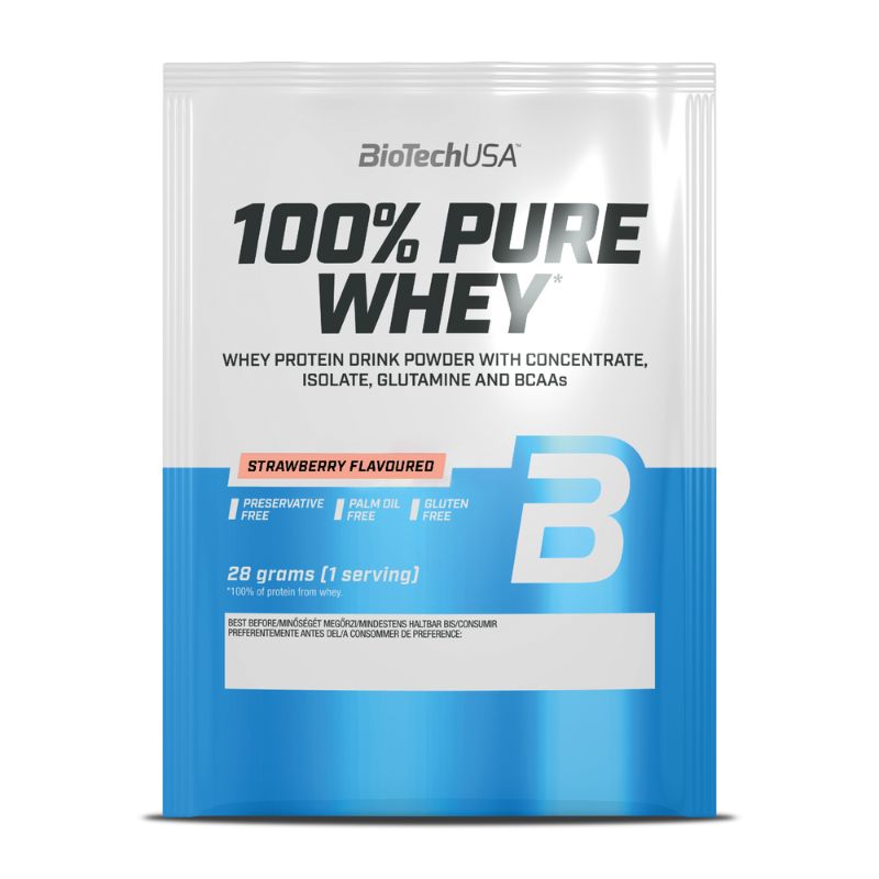 BioTechUSA 100% Pure Whey Probe, 28g Beutel Strawberry