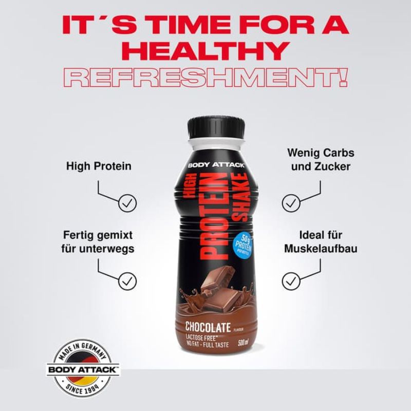 Body Attack High Protein Shake (inkl, 0,25 Pfand)