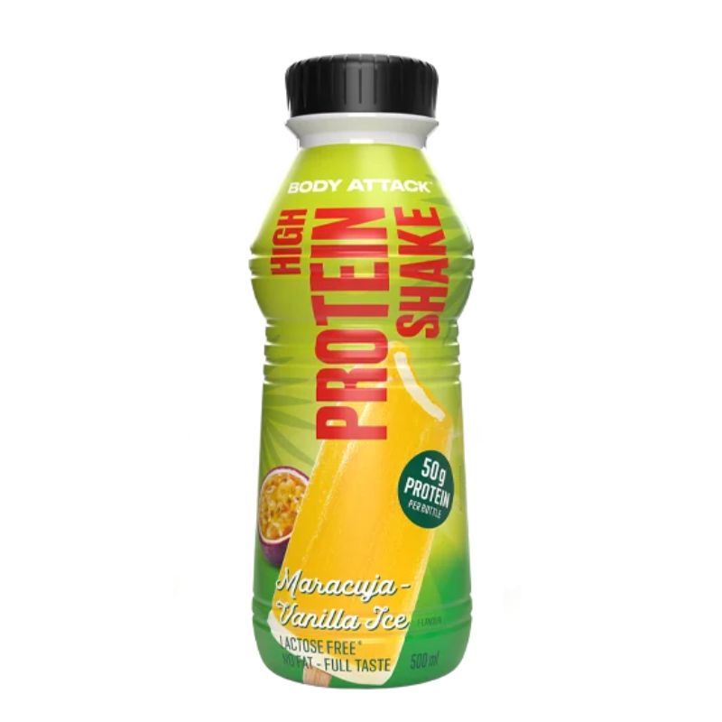 Body Attack High Protein Shake (inkl, 0,25 Pfand) Maracuja Vanilla Ice Flavour