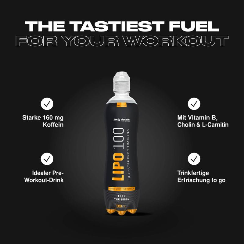 Body Attack Lipo 100 Drink 500ml Flasche