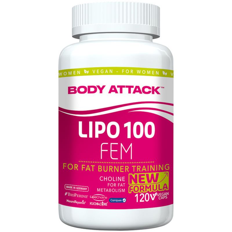 Body Attack Lipo 100 FEM - 120 Kapseln