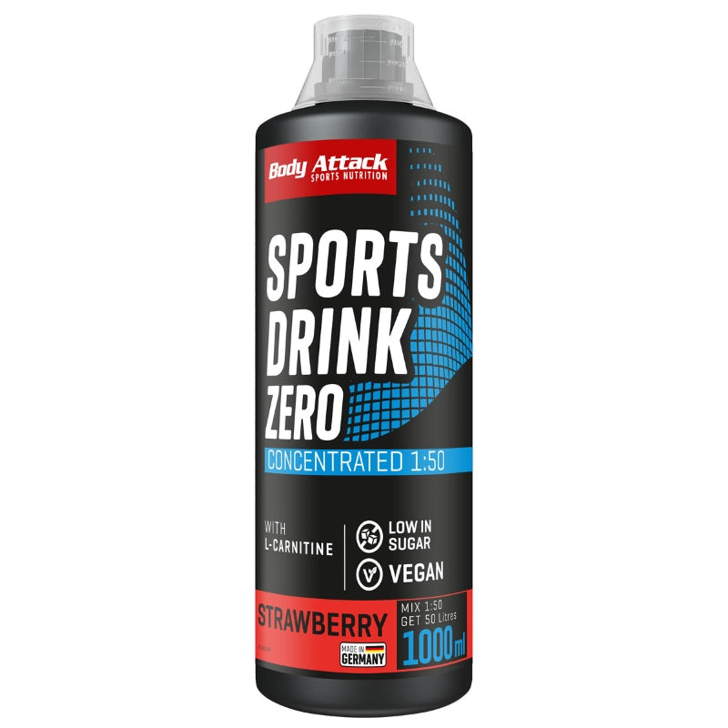 Body Attack Sports Drink Zero Strawberry (MHD 03/24)