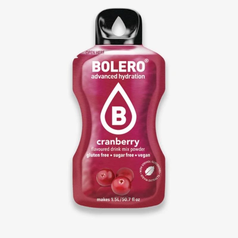 Bolero Drink GetrÃ¤nkepulver 12er BOX | 12 x 9g Cranberry