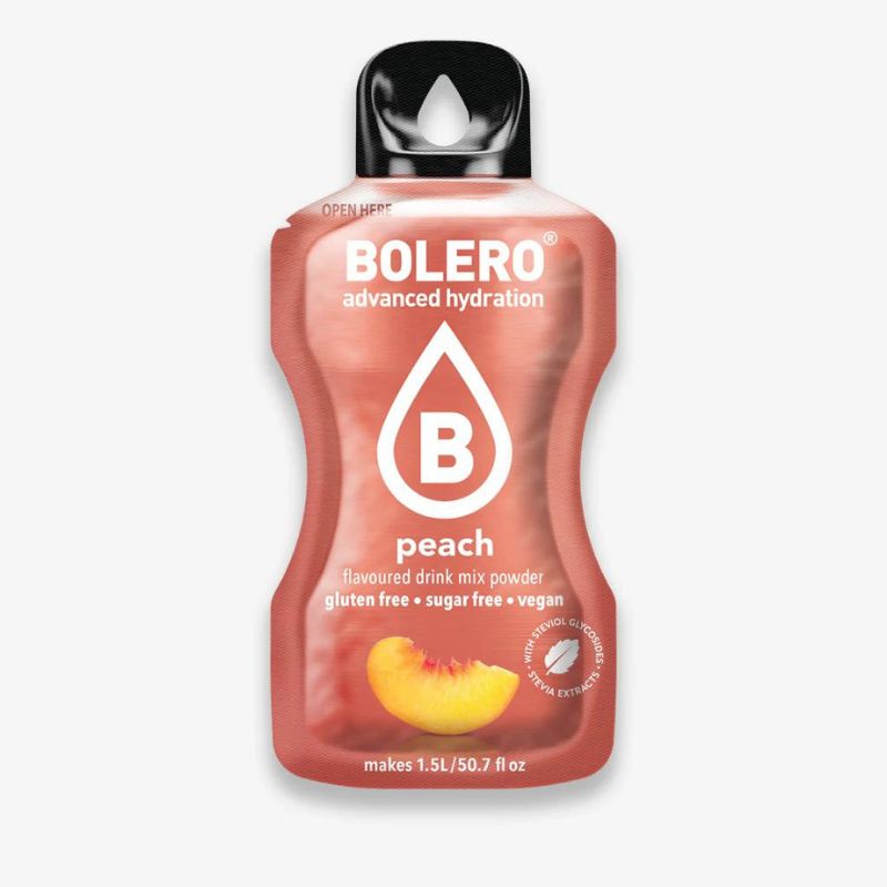 Bolero Drink GetrÃ¤nkepulver 12er BOX | 12 x 9g Peach