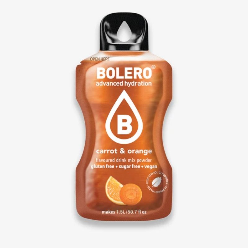 Bolero Drink GetrÃ¤nkepulver 24er BOX | 24 x 9g Carrot & Orange