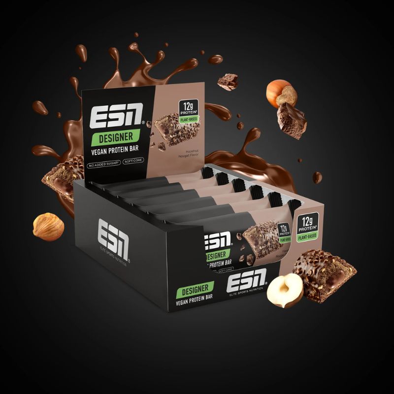 ESN Designer Vegan Protein Bar Proteinriegel 55 g Riegel Hazelnut Nougat