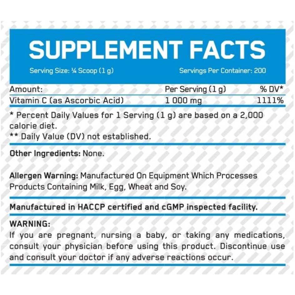 Everbuild Nutrition Vitamin C Powder 200g (MHD-Ausverkauf)