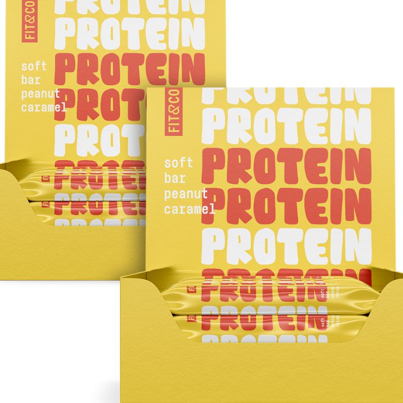 Fit & Co Soft Bar 55g Proteinriegel 10 x 55g BOX Peanut Caramel