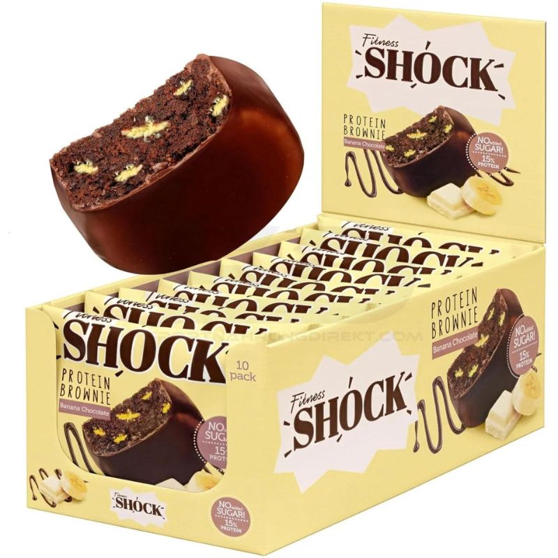 Fitness SHOCK® Protein Brownie 50 g Banana & Chocolate