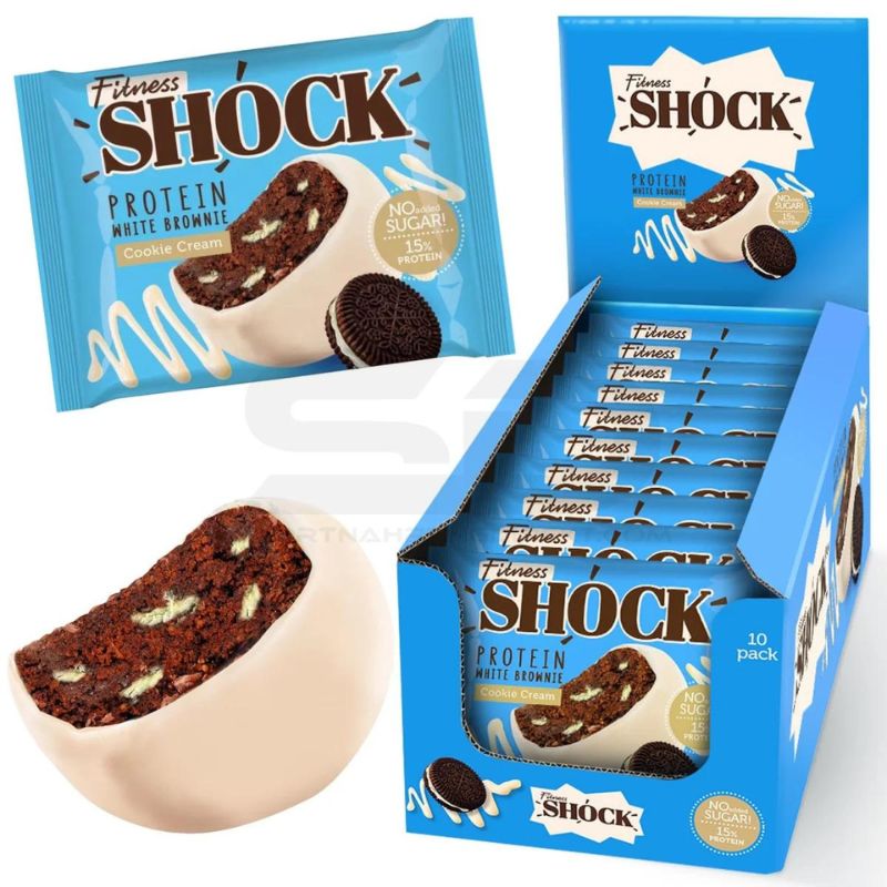 Fitness SHOCK® Protein Brownie 50 g Cookie Cream