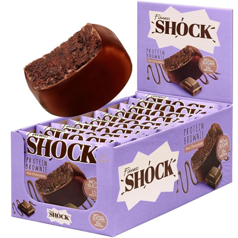 Fitness SHOCK® Protein Brownie 50 g Hot Chocolate