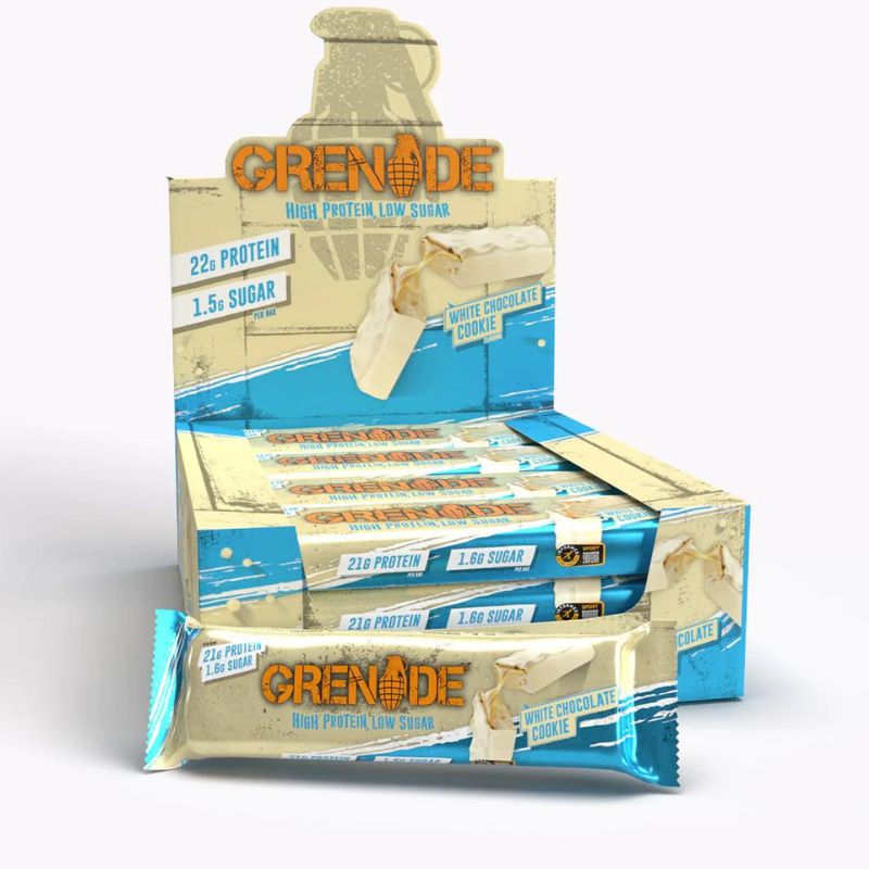 Grenade Protein Bar - Proteinriegel 60g 12 x 60 g BOX White Chocolate Cookie