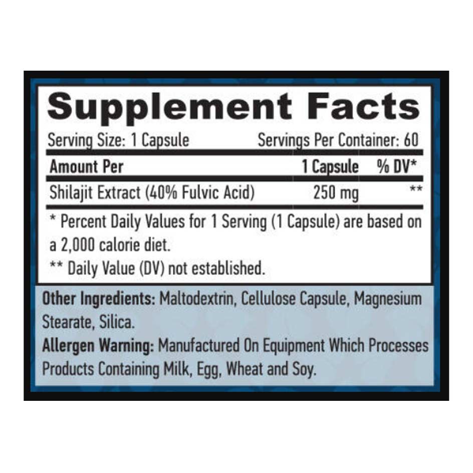 Haya Labs Shilajit 250mg / 60 vcaps