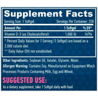 Haya Labs Vitamin D3 - 1000 IU - 250 Softgels