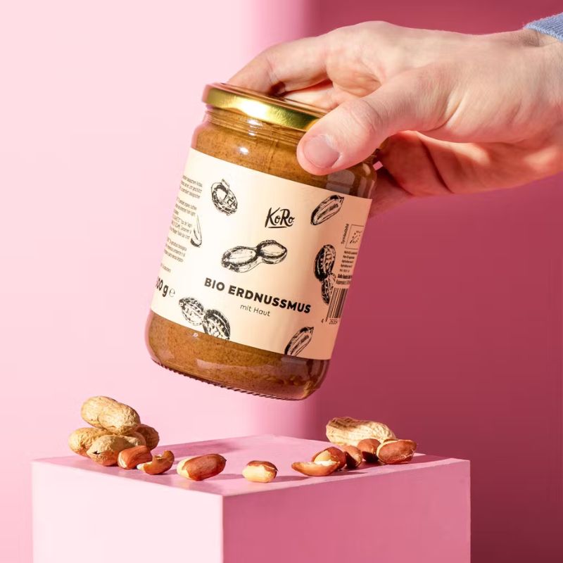 KoRo Erdnussmus Bio mit Haut 500g