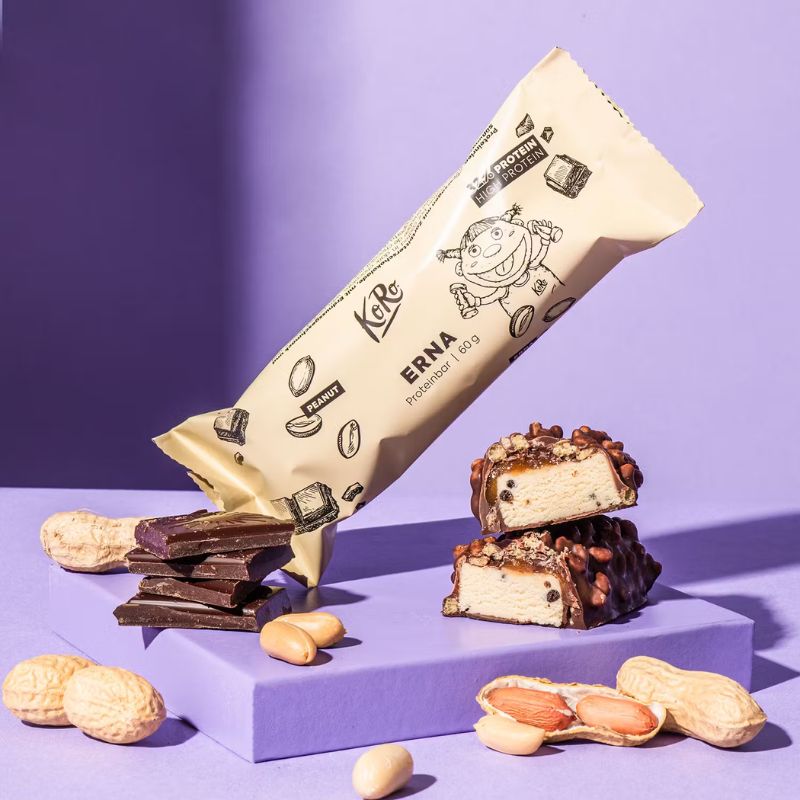 KoRo Proteinriegel 60 g Erna - Peanut Zartbitter