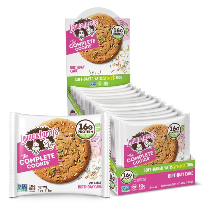 Lenny&Larrys Complete Cookie 1 x113g Birthday Cake