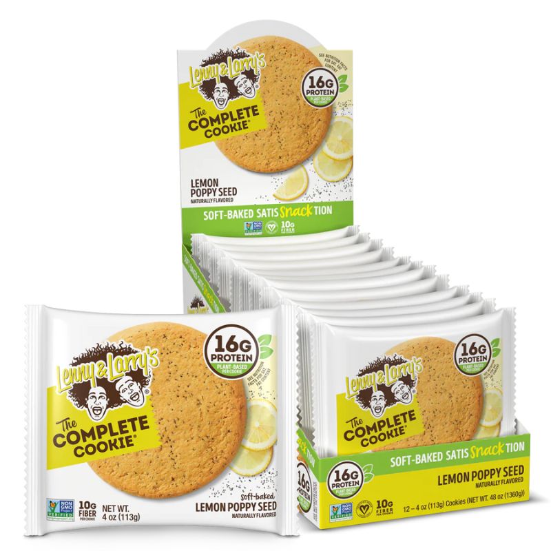 Lenny&Larrys Complete Cookie 1 x113g Lemon Poppy Seed