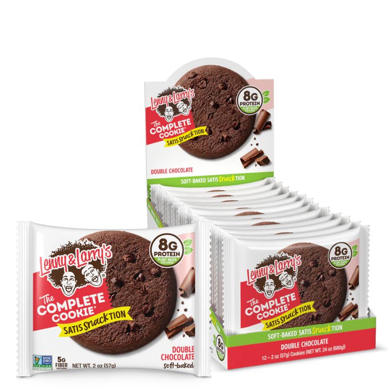 Lenny&Larrys Complete Cookie 12 x 113g BOX Double Chocolate