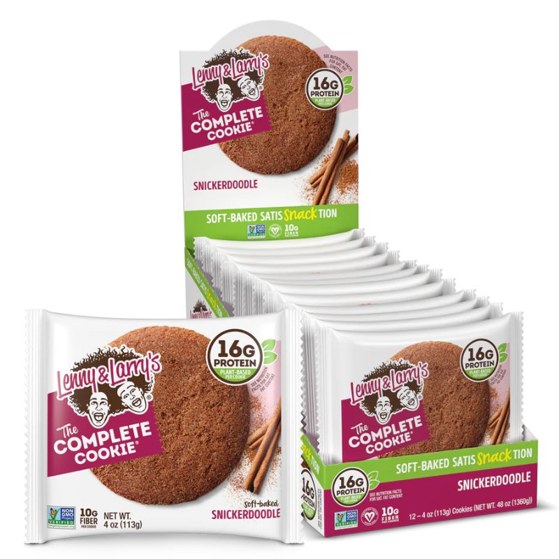 Lenny&Larrys Complete Cookie 12 x 113g BOX Snickerdoodle