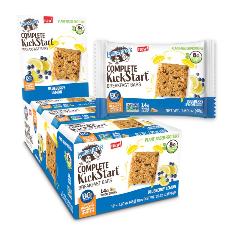Lenny & Larrys The Complete Kickstart - Breakfast Bars 48g Blueberry Lemon (MHD 03/24)