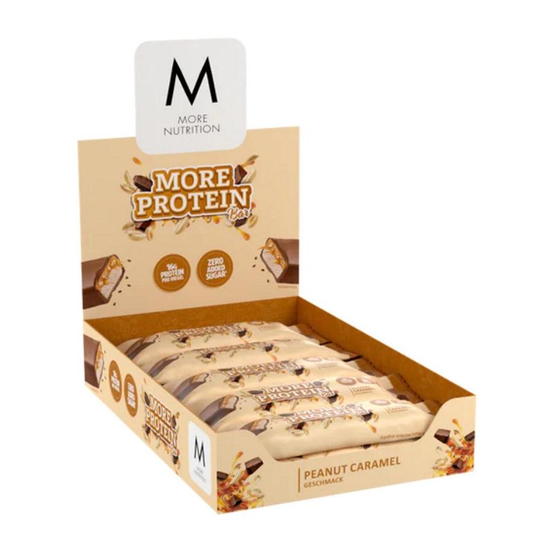 More Nutrition Protein Bar Box (10 x 50 g) White Chocolate Peanut Caramel