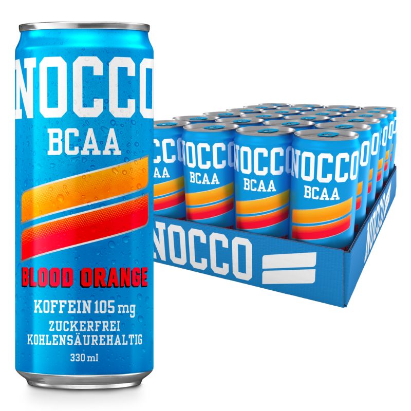 Nocco BCAA Drink 24 x 330ml Dose Blood Orange Del Sol