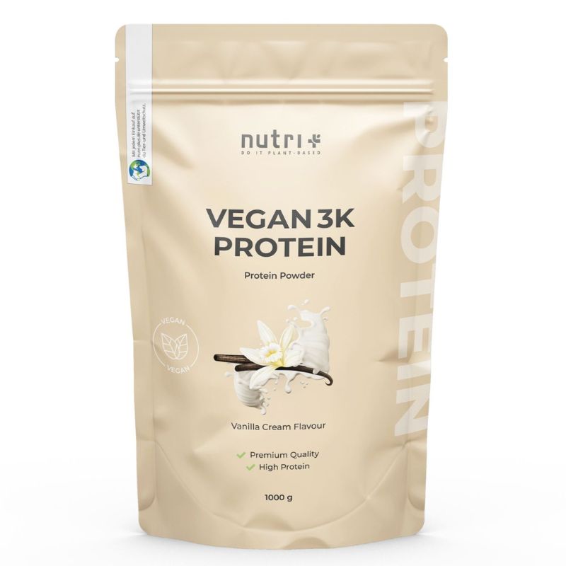 Nutri-Plus Vegan 3K Proteinpulver Vanilla-Cream