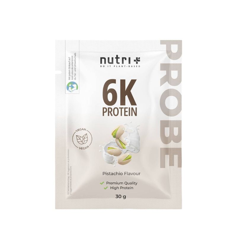 Nutri-Plus Vegan 6K Proteinpulver Probe 30g Pistazie