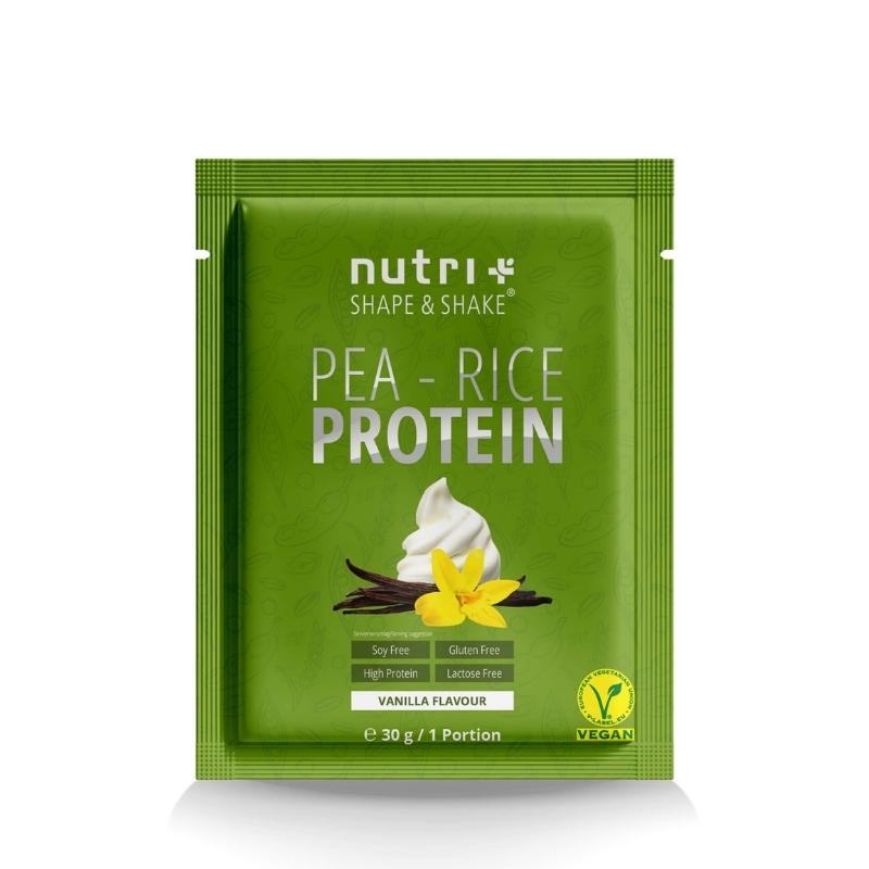Nutri-Plus Vegan Pea-Rice Proteinpulver Probe 30g Vanilla