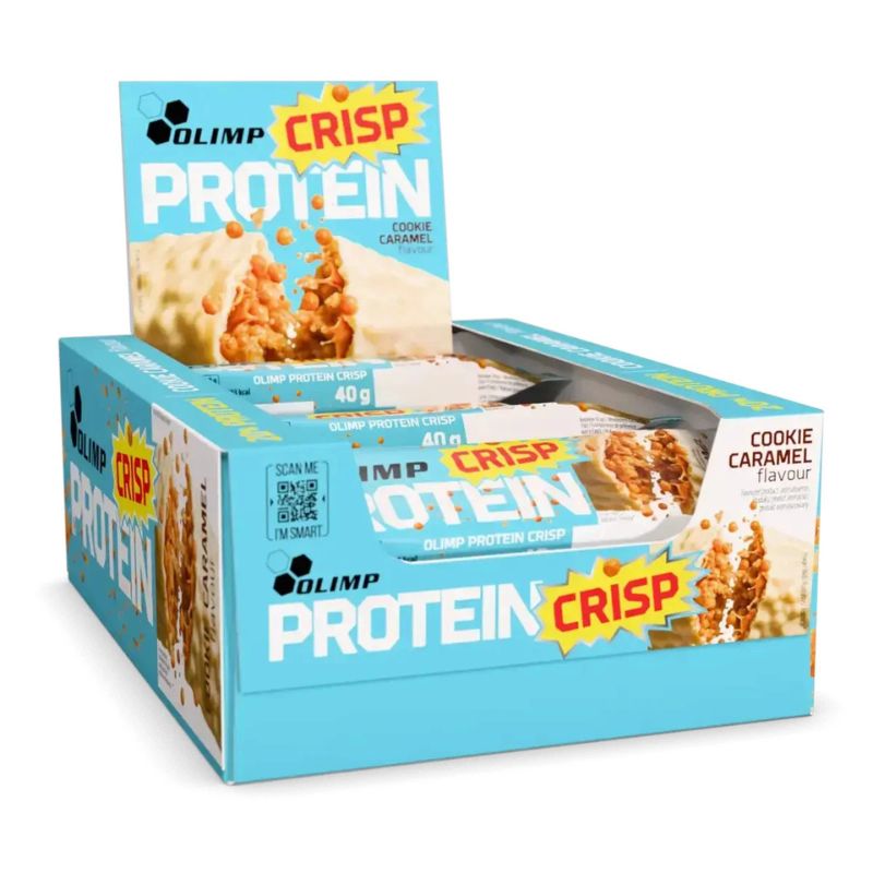 Olimp Protein Crisp Bar, 40g 20 x 40g BOX Cookie Caramel