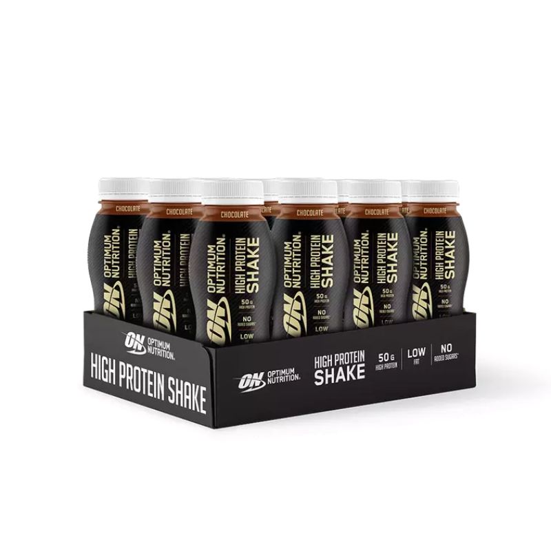 Optimum Nutrition High Protein Shake 500ml 12 Flaschen Chocolate