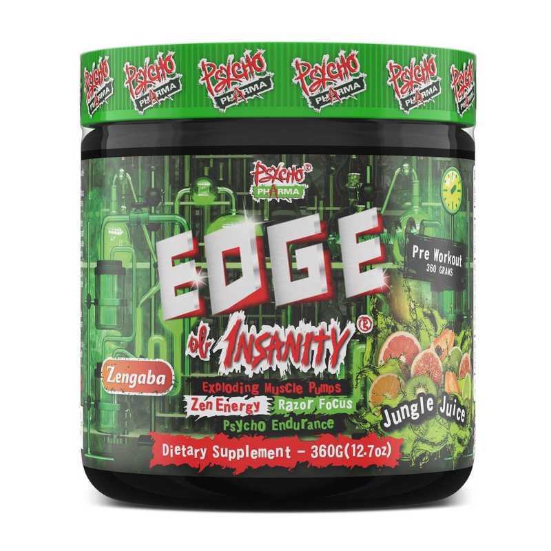 Psycho Pharma Edge of Insanity Pre-Workout, 350g Jungle Juice