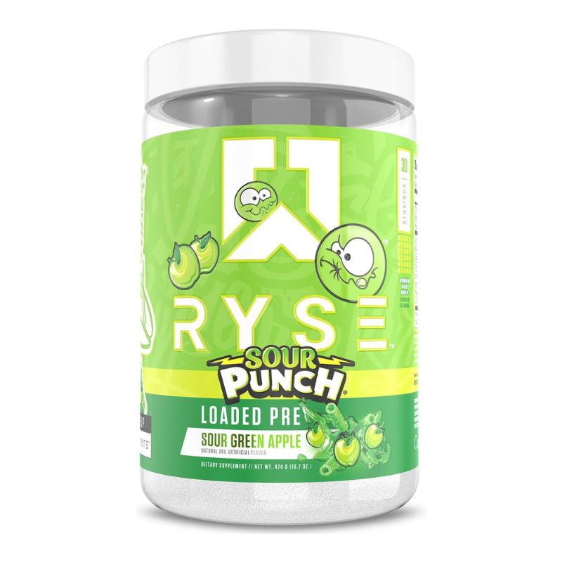 RYSE Loaded Pre-Workout Sour Punch Sour Green Apple