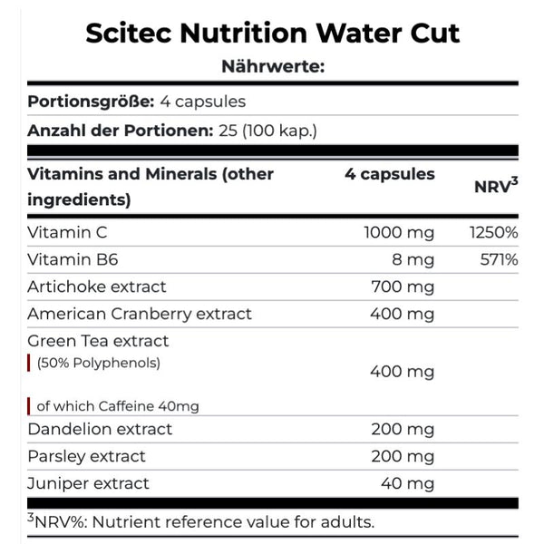 Scitec Nutrition Water Cut 100 Caps