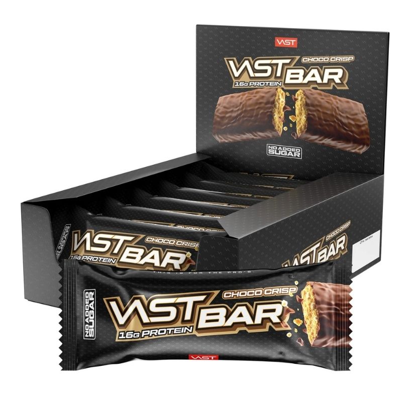 VAST Sports Crisp Bar Proteinriegel 12 x 45g BOX Choco Crisp
