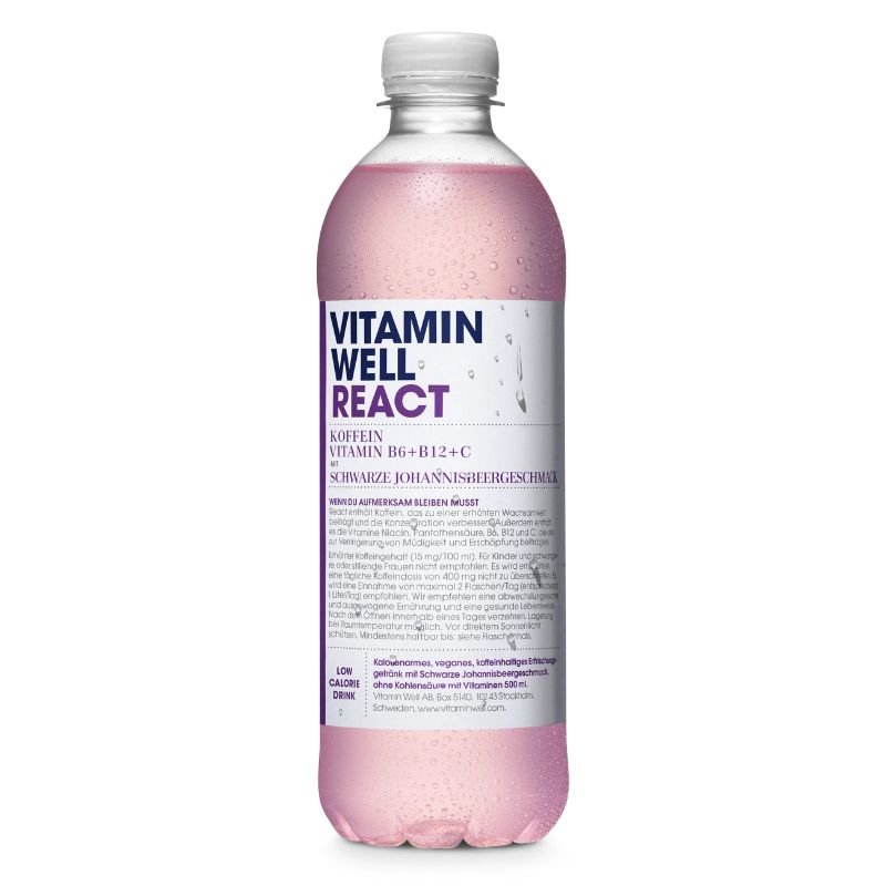 VITAMIN WELL REACT Schwarze Johannisbeere 500ml 500ml