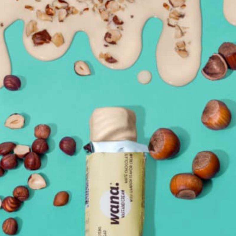 WaNa Protein-Riegel Waff'and Cream | 43g Weisse Schokolade mit Haselnuss-Schoko-Creme
