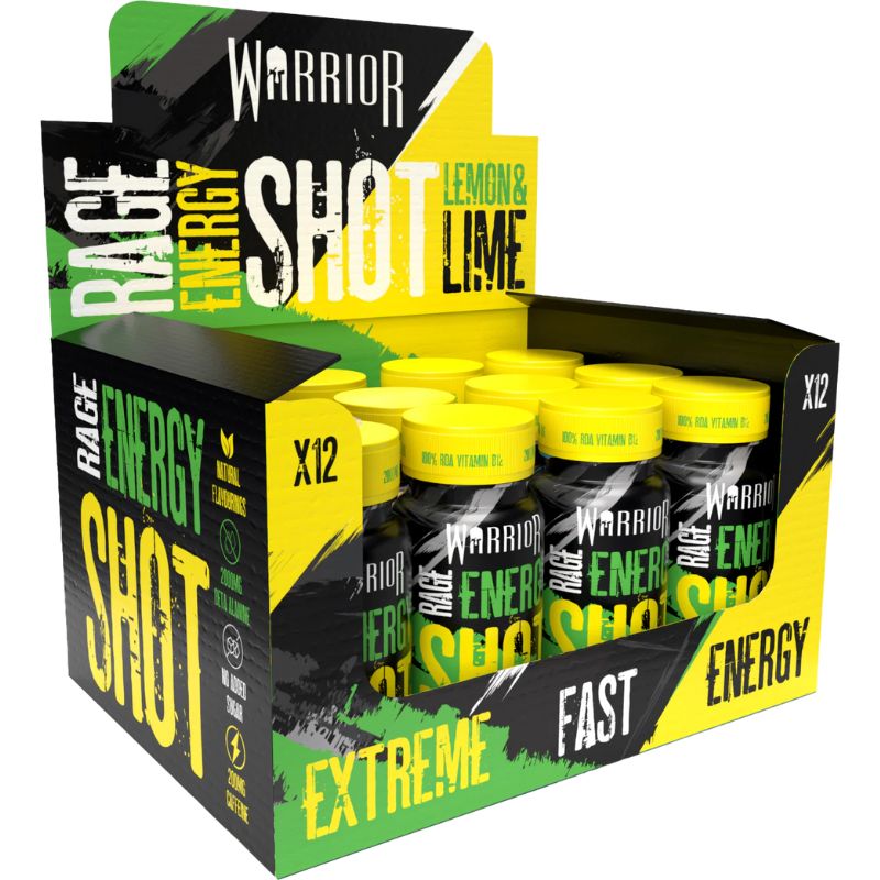 Warrior Rage Pre-Workout Energy Shot 12x60ml BOX Lemon Lime