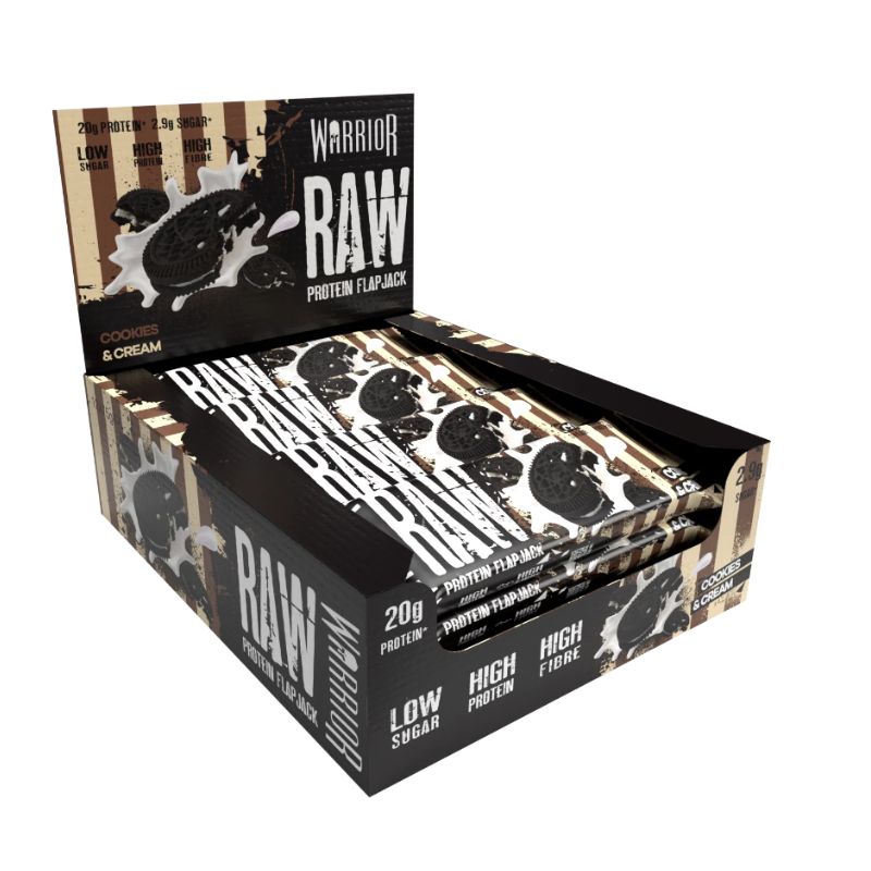 Warrior Raw Protein Flapjack 12x75 g Cookies & Cream