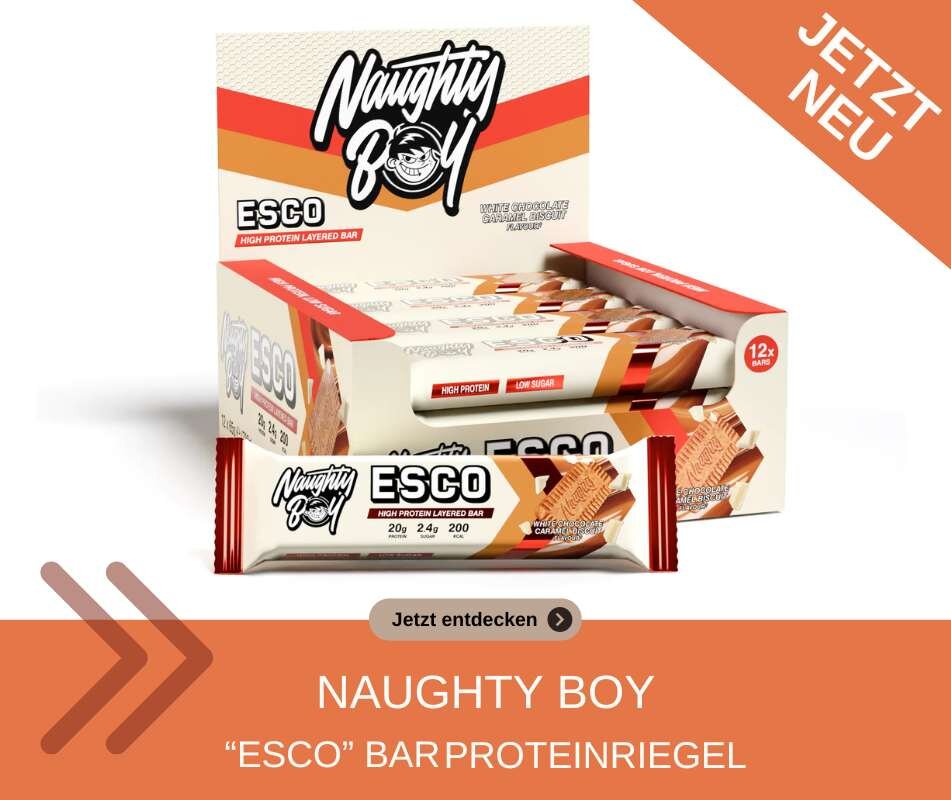 Entdecke die neuen ESCO Bar Proteinriegel im Sportster Fitnessshop!