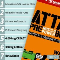 Body Attack PRE ATTACK 3.1 - Pre-Workout Booster 600g Orange-Maracuja