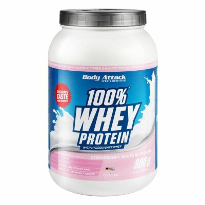 Body Attack 100% Whey Protein 900g Strawberry White Chocolate