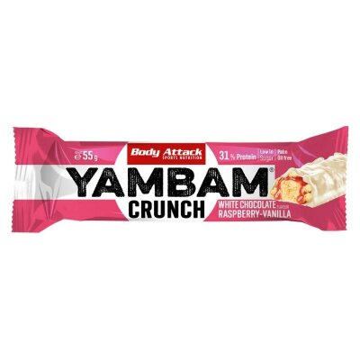 Body Attack YamBam Proteinbar Crunch White Chocolate Raspberry Vanilla (MHD 05/24)